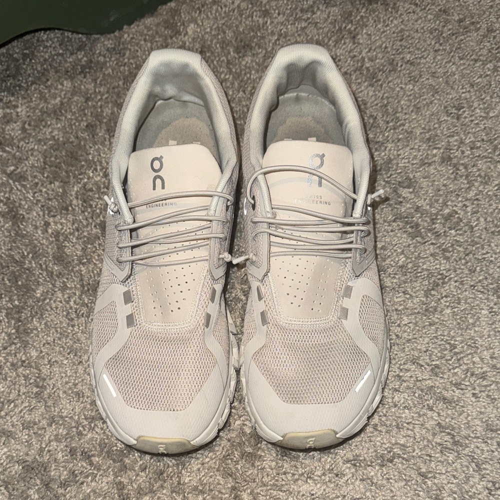 On Running Light Gray Athletic Shoes